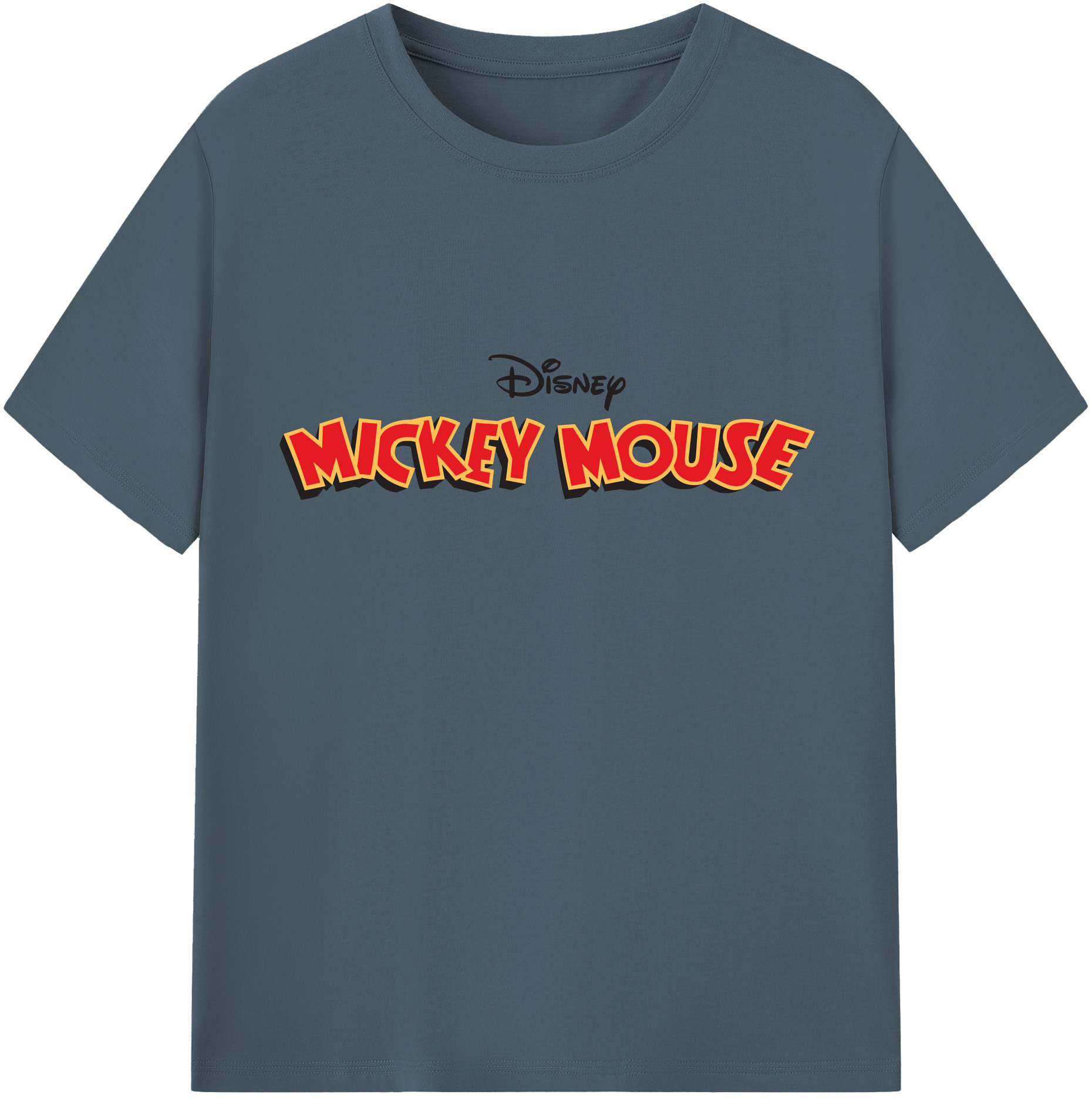 （画像用） ミッキーマウス Mickey Mouse 綿100％半袖Tシャツ（フロントプリント）